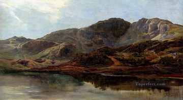 シドニー リチャード パーシー Painting - シドニーの向こうにある湖と山々のある風景 リチャード・パーシー